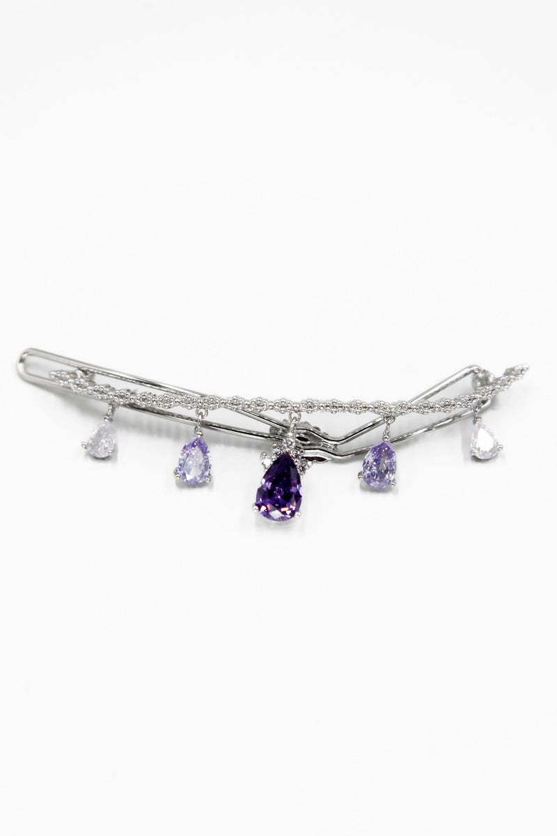 Teardrop Crystal Barrette Barrette Soho Style