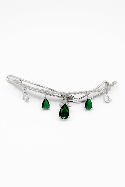 Teardrop Crystal Barrette Barrette Soho Style