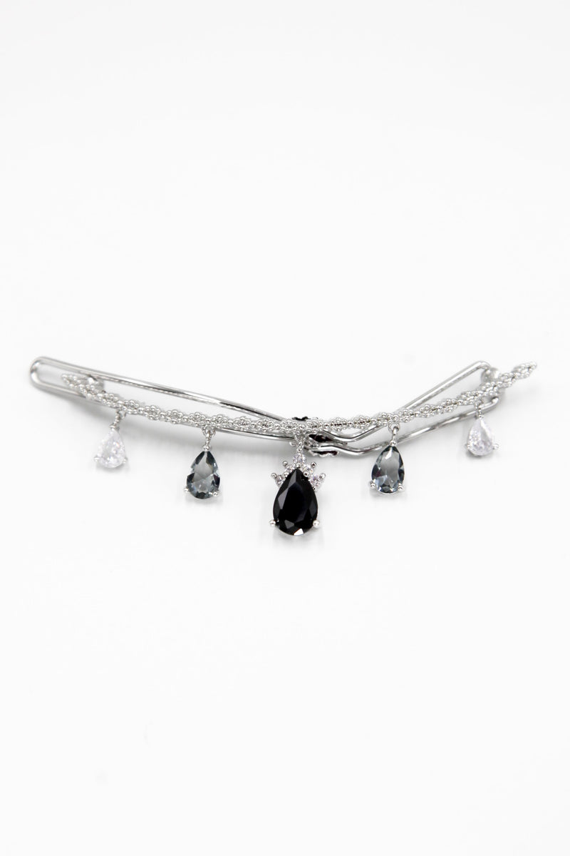 Teardrop Crystal Barrette Barrette Soho Style