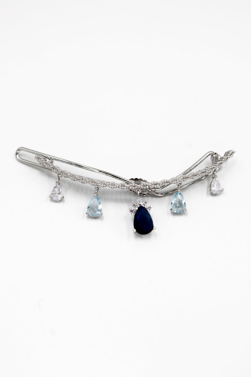 Teardrop Crystal Barrette Barrette Soho Style
