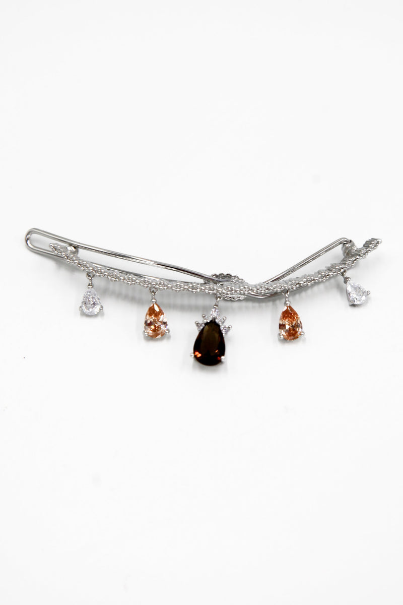 Teardrop Crystal Barrette Barrette Soho Style