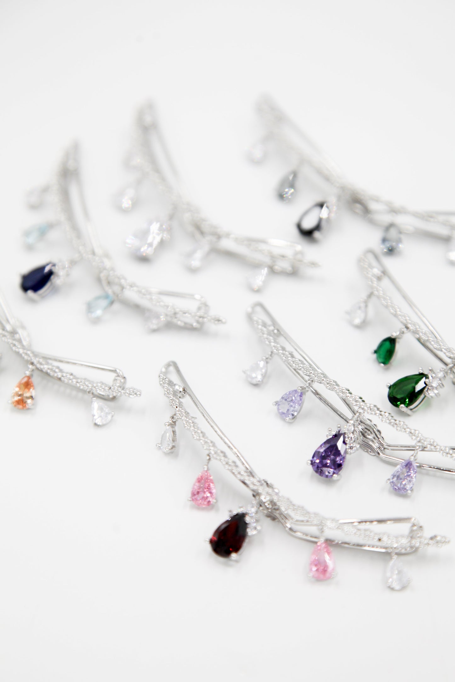 Teardrop Crystal Barrette Barrette Soho Style