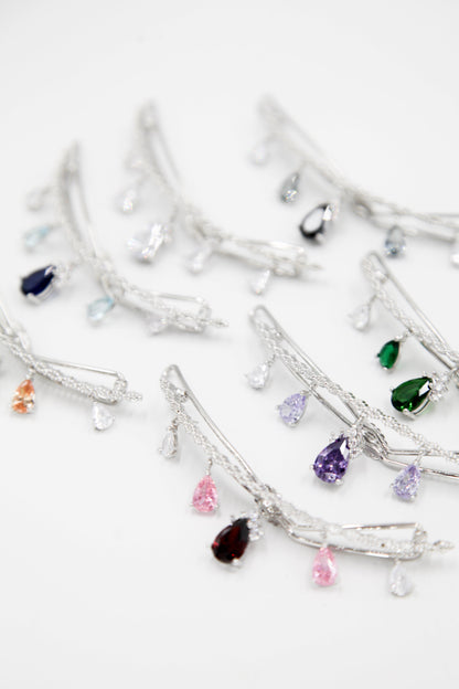 Teardrop Crystal Barrette Barrette Soho Style