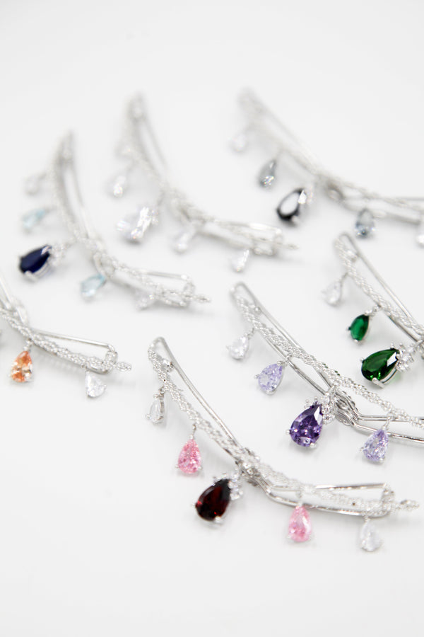 Teardrop Crystal Barrette Barrette Soho Style