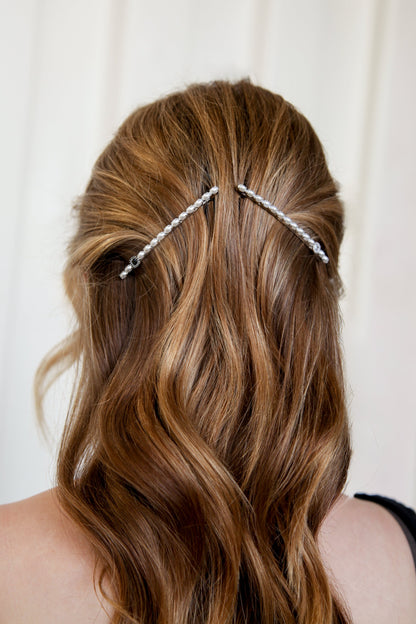 Studded Pearl Barrette Barrette Soho Style