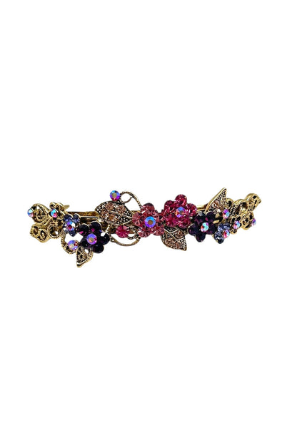 Floral Gardena Crystal Barrette Barrette Soho Style