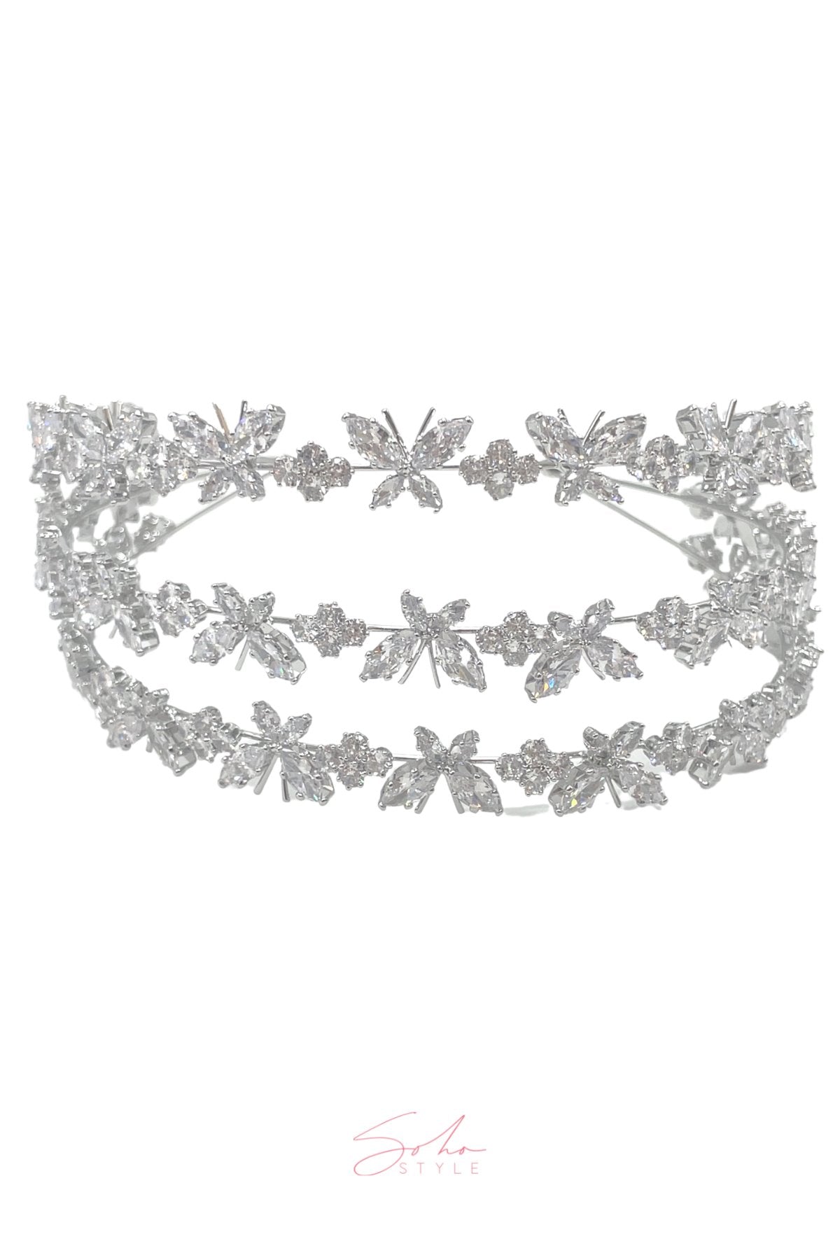 BUTTERFLY CRYSTAL HEADBAND Wedding Sale