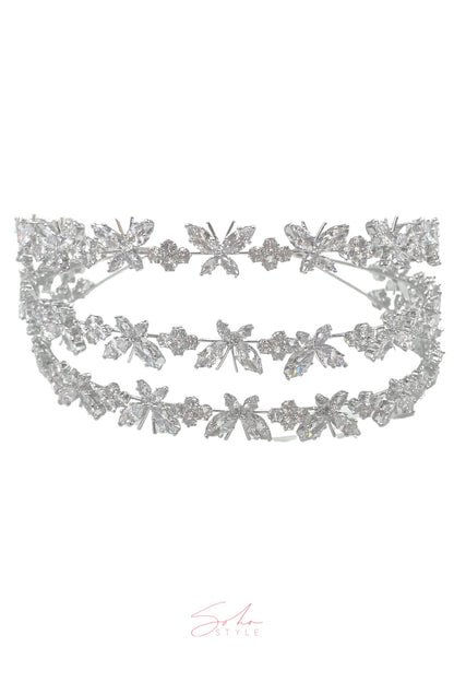 BUTTERFLY CRYSTAL HEADBAND Wedding Sale