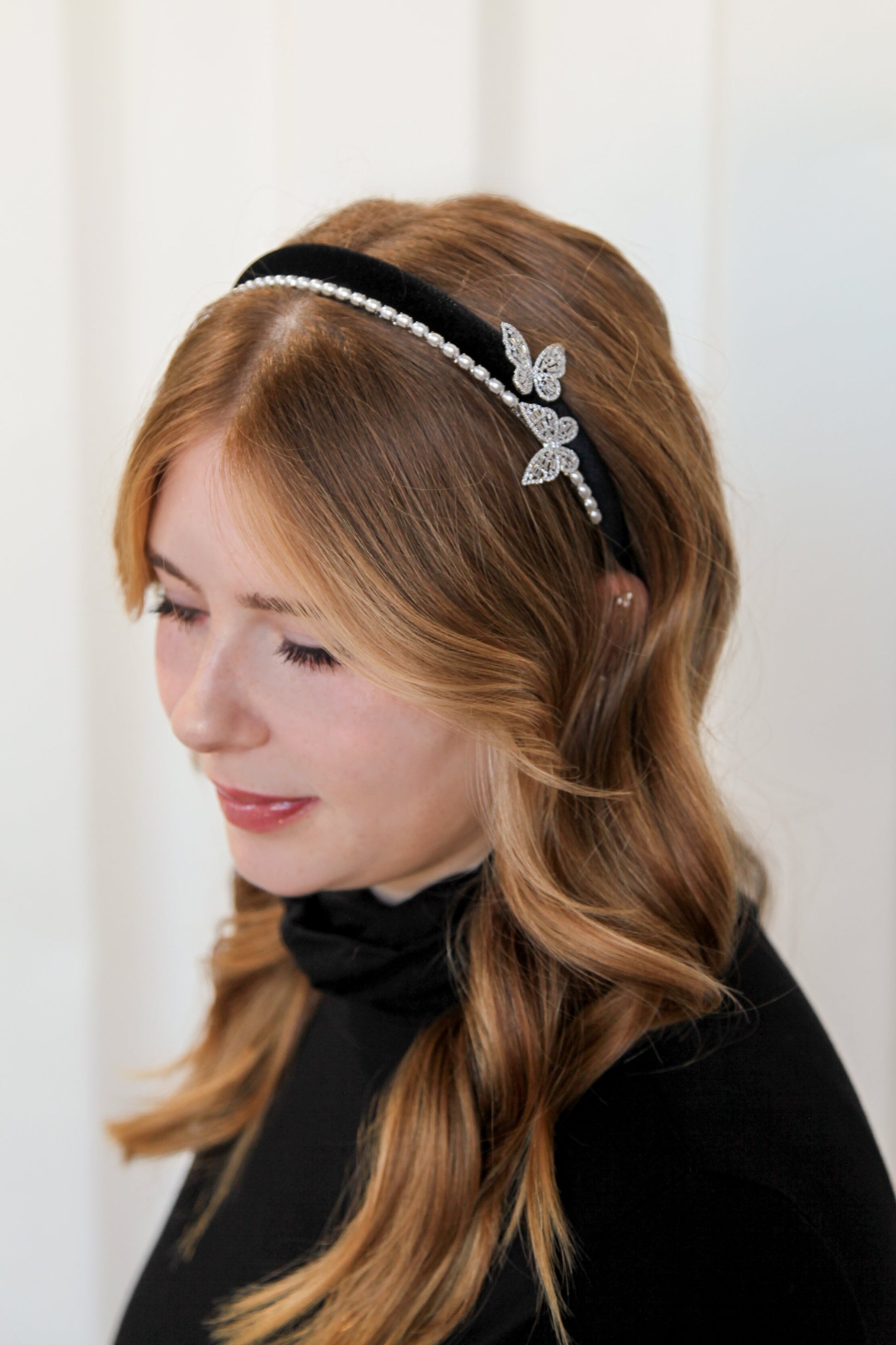Velvet Butterfly Headband Headband Soho Style