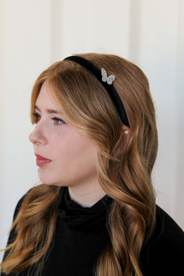 Velvet Butterfly Headband Headband Soho Style