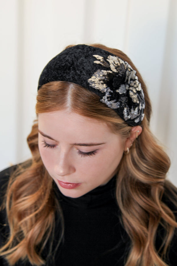 Sequin Flower Headband Headband Soho Style