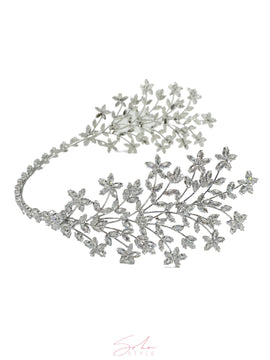 Dual Crystal Vine Hair Headband