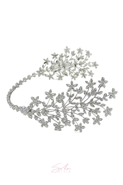 Dual Crystal Vine Hair Headband