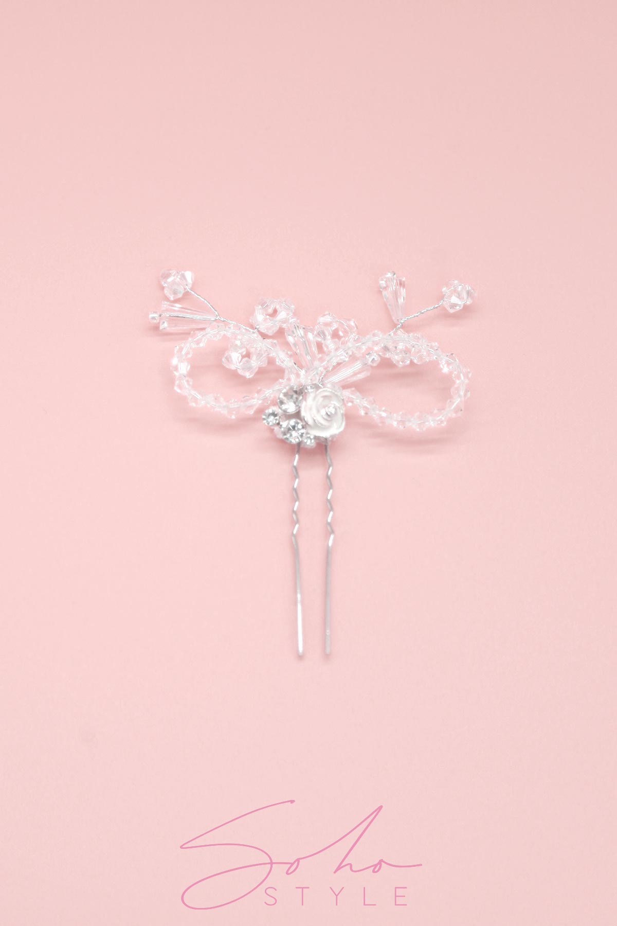 MIA CRYSTAL BEADED BRIDAL HAIR STICK Wedding Sale