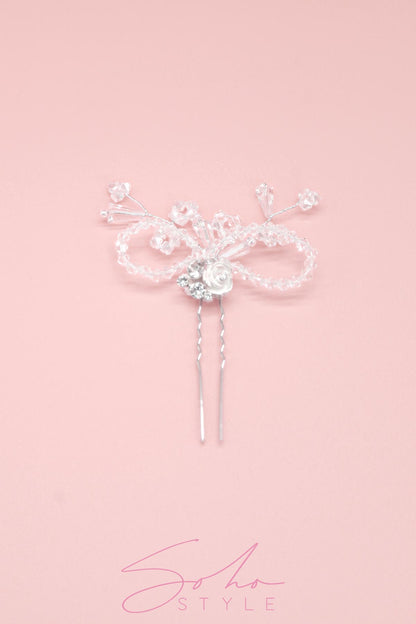 MIA CRYSTAL BEADED BRIDAL HAIR STICK Wedding Sale