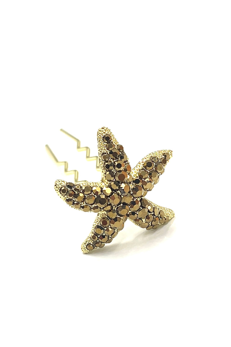 Crystal Starfish Hair Stick Stick Soho Style