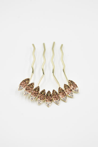 Multi-Tone Almond Crystal Hair Stick