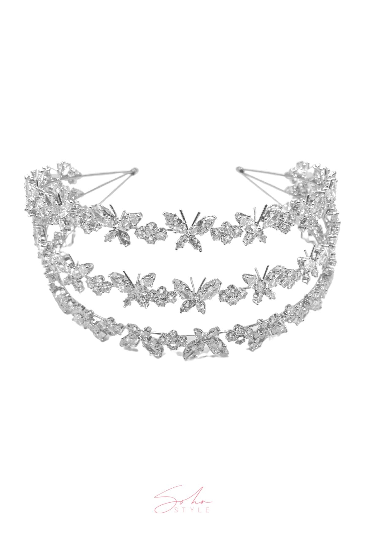 BUTTERFLY CRYSTAL HEADBAND Wedding Sale