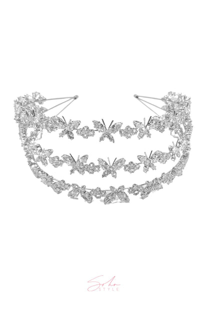 BUTTERFLY CRYSTAL HEADBAND Wedding Sale