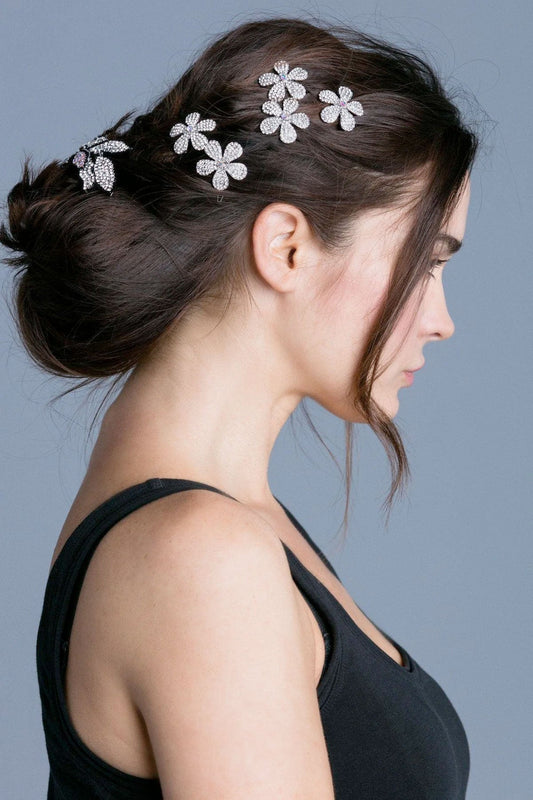 Ombre Crystal Flower Barrette Barrette Soho Style