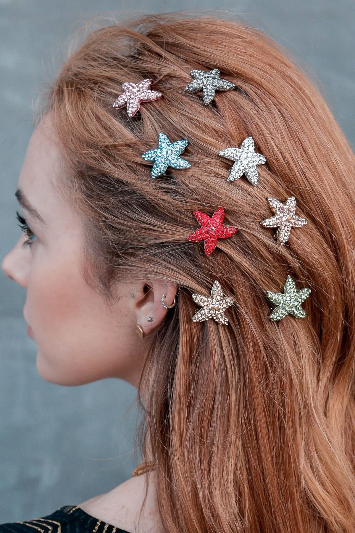 Summer Starfish Magnetic Barrette Barrette Soho Style