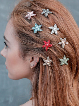 Summer Starfish Magnetic Barrette