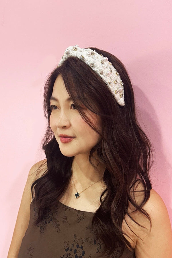 Pearly Fabric Headband Headband Soho Style