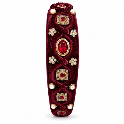 Velvet Lattice Jewel Headband