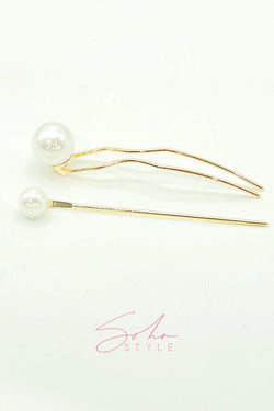 Large Pearl Hair Stick Duo Stick Soho Style