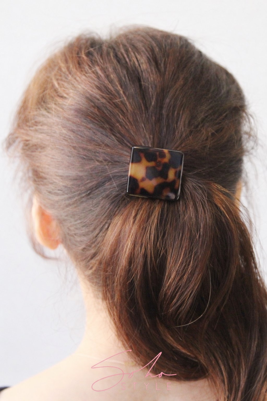 Square Cellulose Ponytail Holder Ponytail Holder Dropship