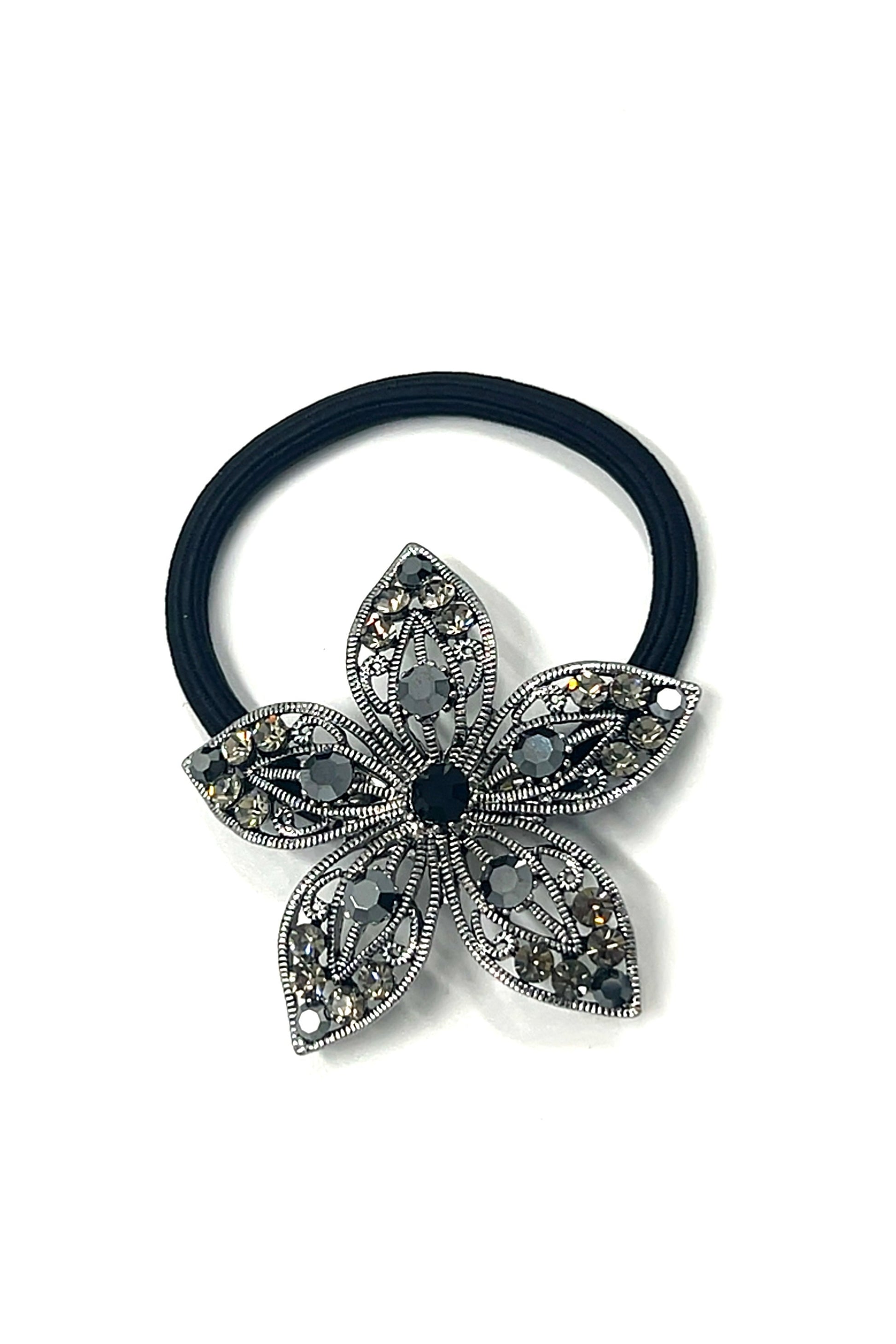 Flower Crystal Petal Ponytail holder Ponytail Holder Soho Style