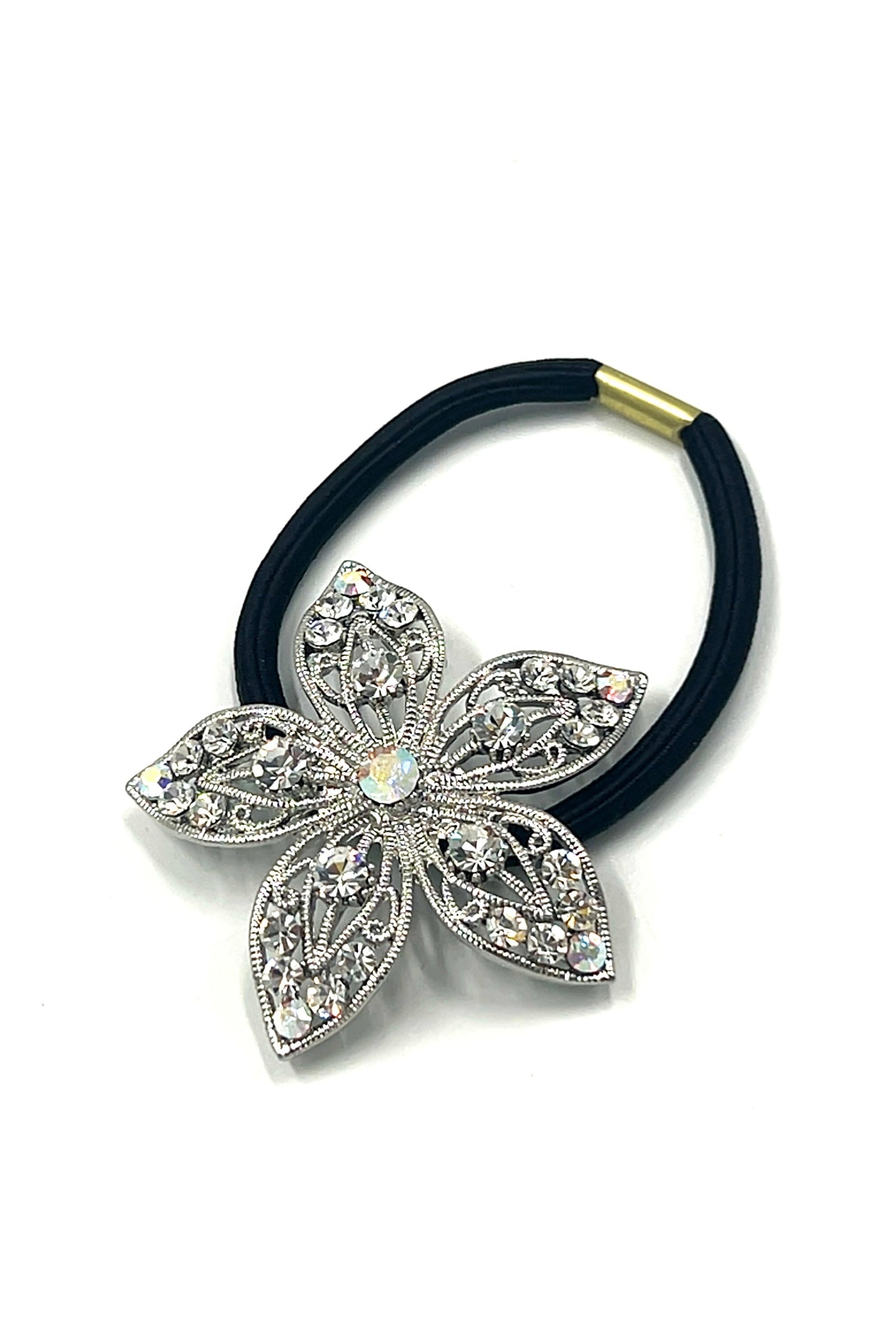 Boho chic Metal/ Crystal flower pinwheel ponytail holder with amber crystals Amazon.com : 6 PCS Metal Western Style Ponytail Holders Boho  main image 3