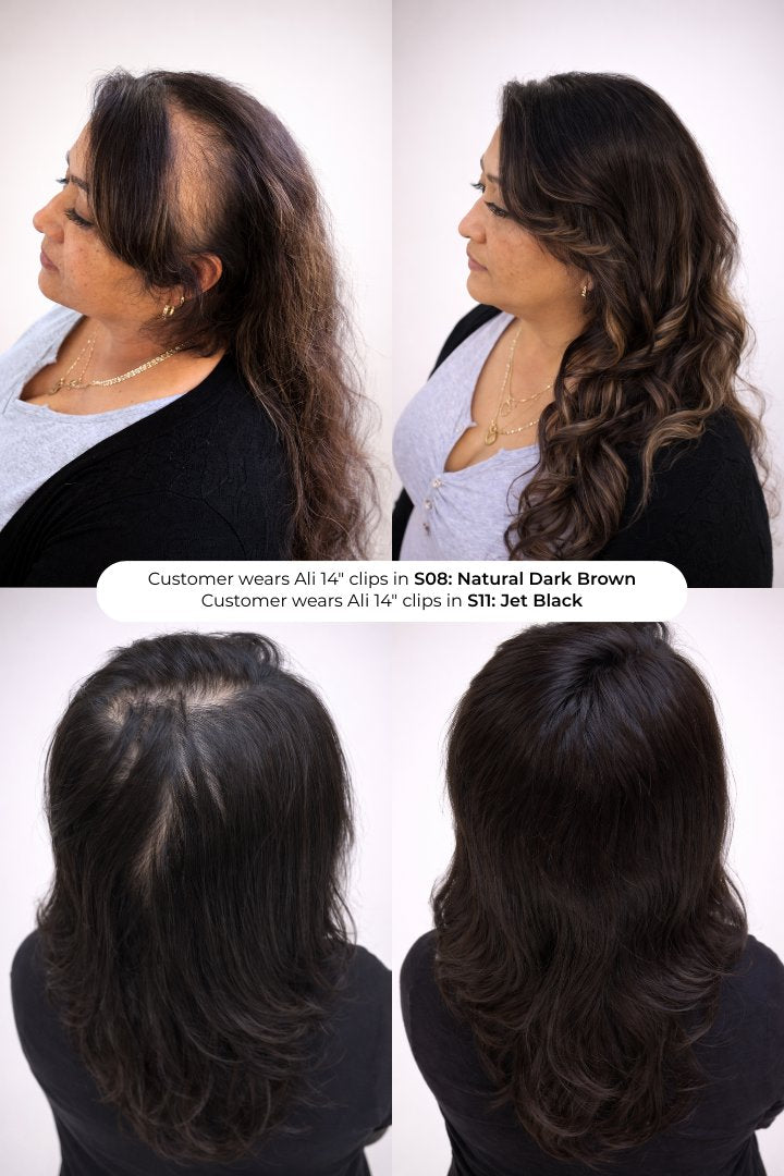 Ali - 14" Human Hair Light Volume Clip-in Extension Hair Extension Soho Style