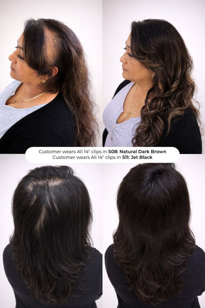 Ali - 14" Human Hair Light Volume Clip-in Extension Hair Extension Soho Style