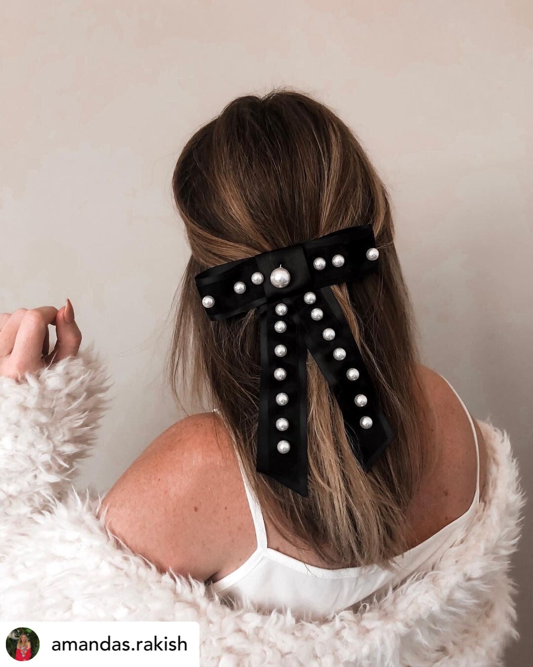 Pearl Bow Barrette Bobby Pins set Hair Accessorie Soho Style