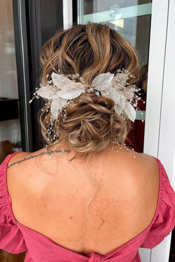 Organza Bloom Flower Hair Crown Wedding Sale