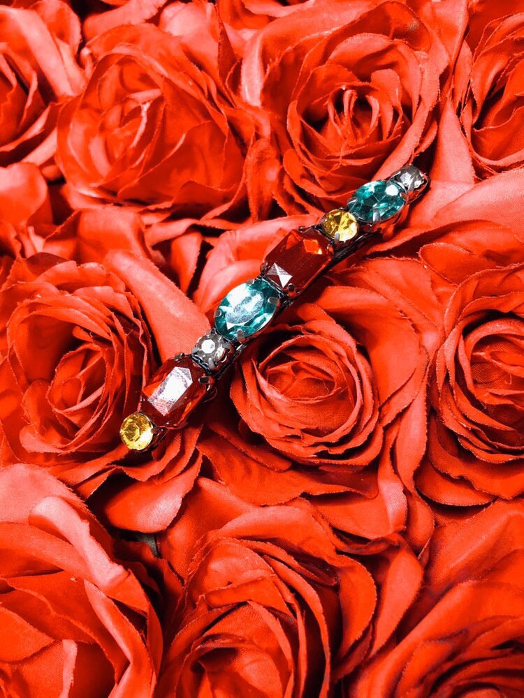 Multi-Colored Bejeweled Barrette Barrette 2020