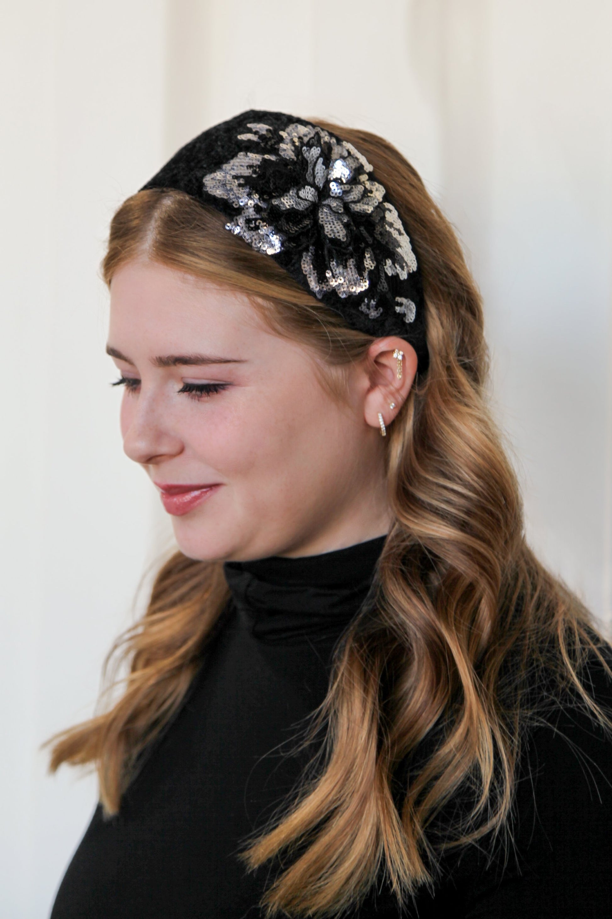 Sequin Flower Headband Headband Soho Style