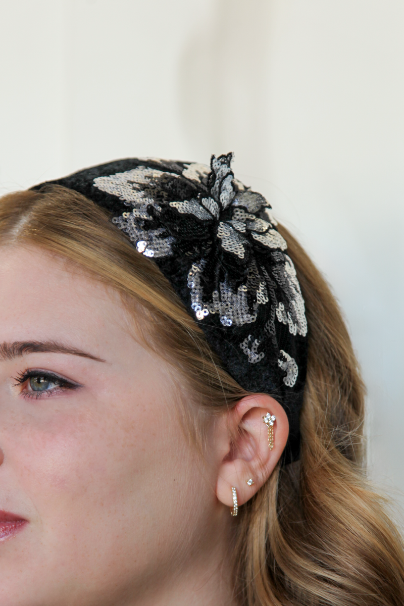 Sequin Flower Headband