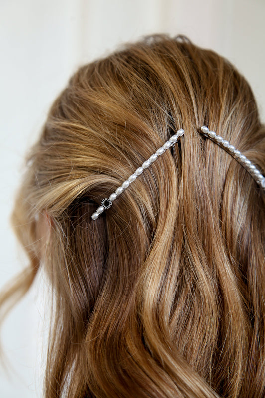 Studded Pearl Barrette Barrette Soho Style