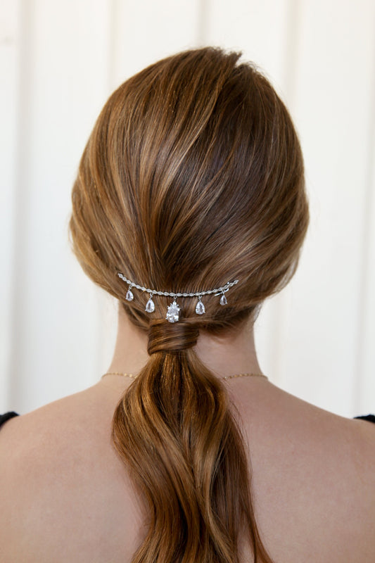 Teardrop Crystal Barrette Barrette Soho Style