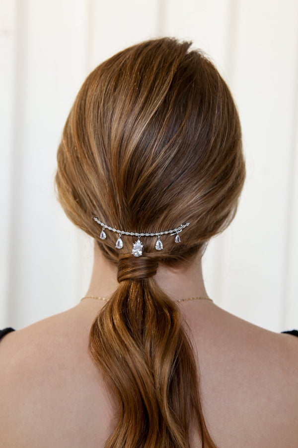 Teardrop Crystal Barrette Barrette Soho Style