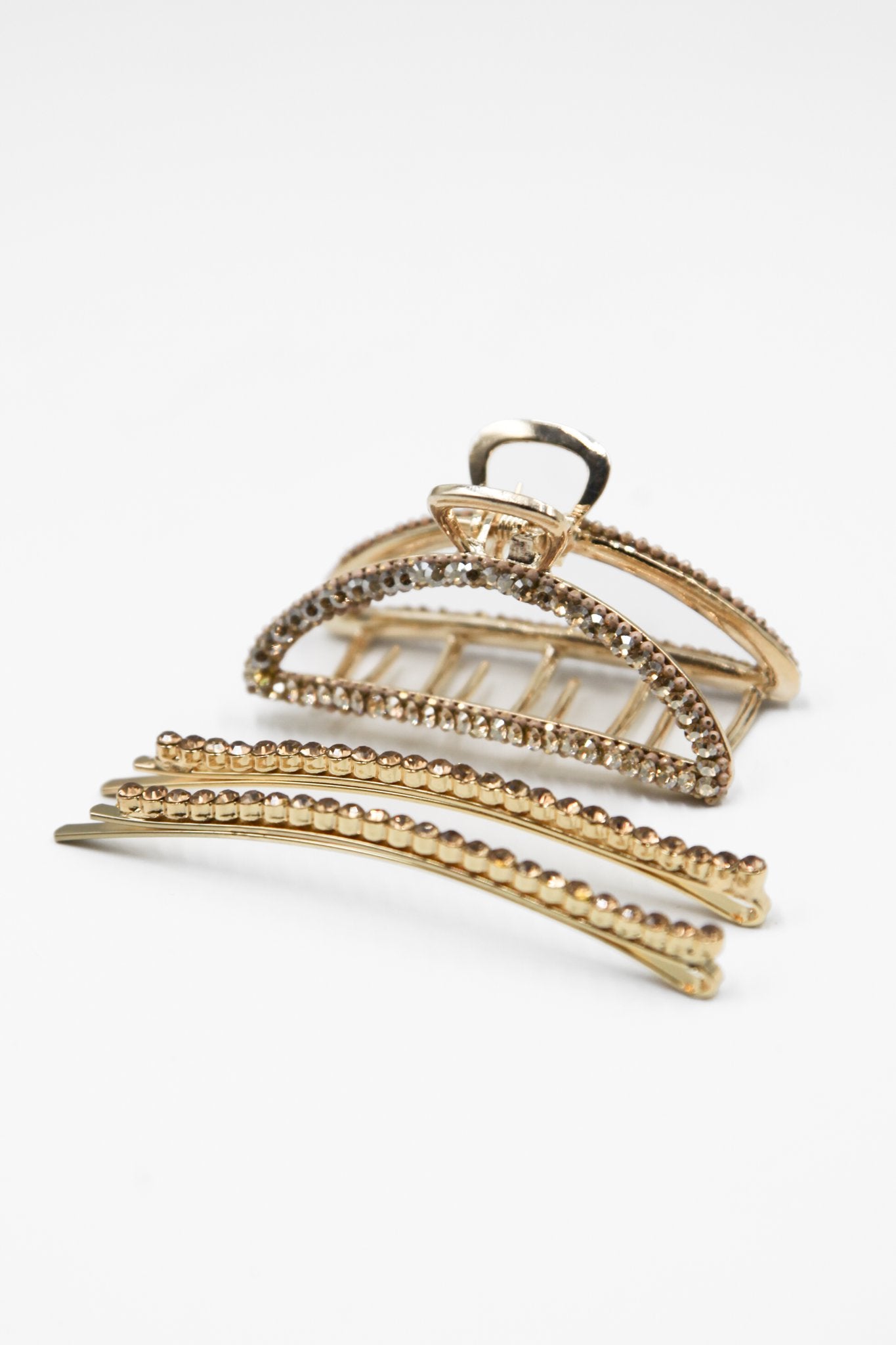 All Sparkle Crescent Jaw & Bobby Pin Set Special