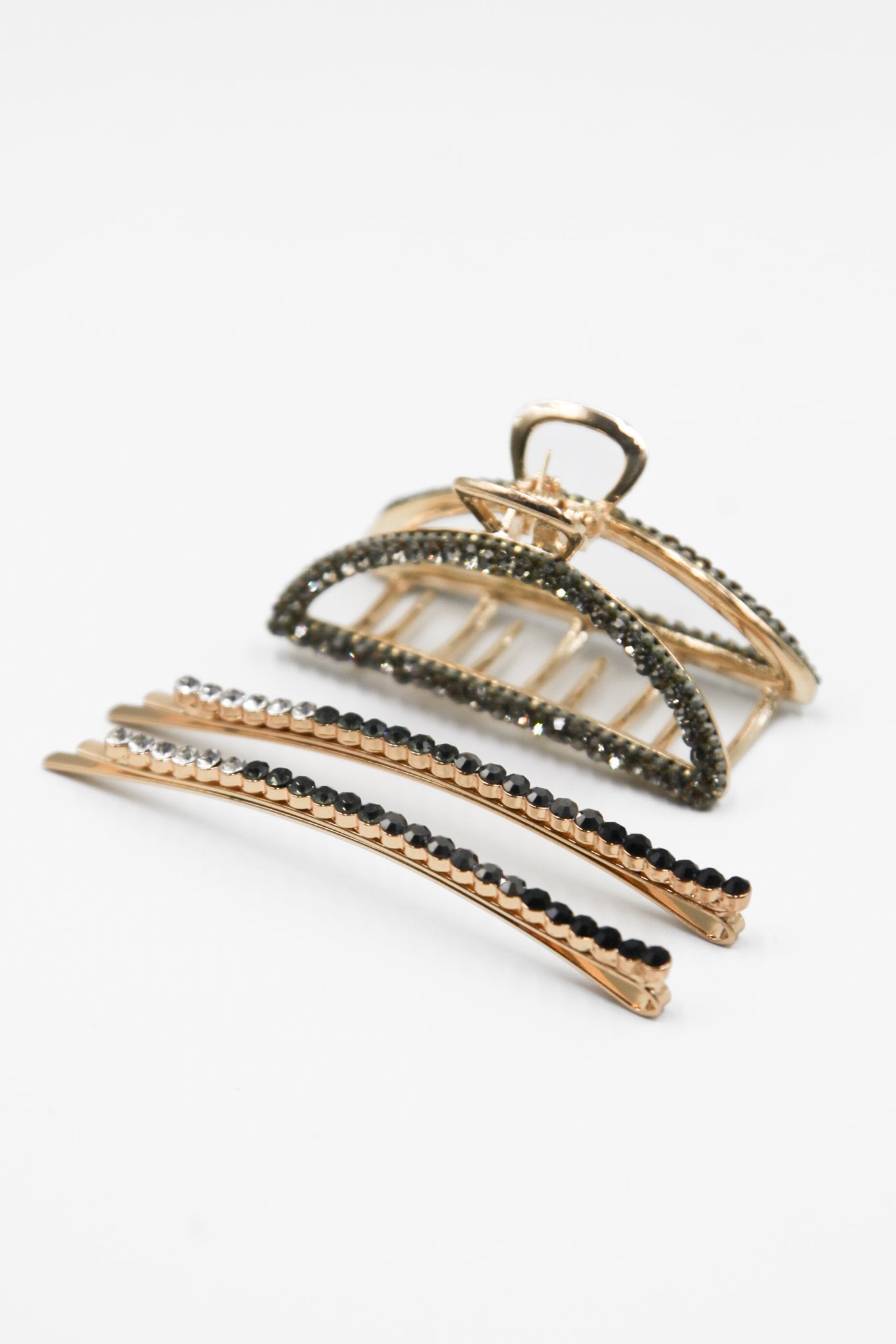 All Sparkle Crescent Jaw & Bobby Pin Set Special