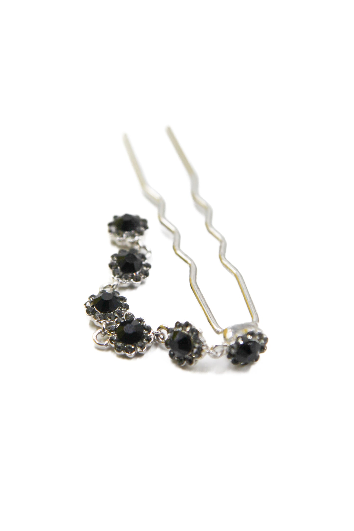 Dangling Black Flower Stick #25