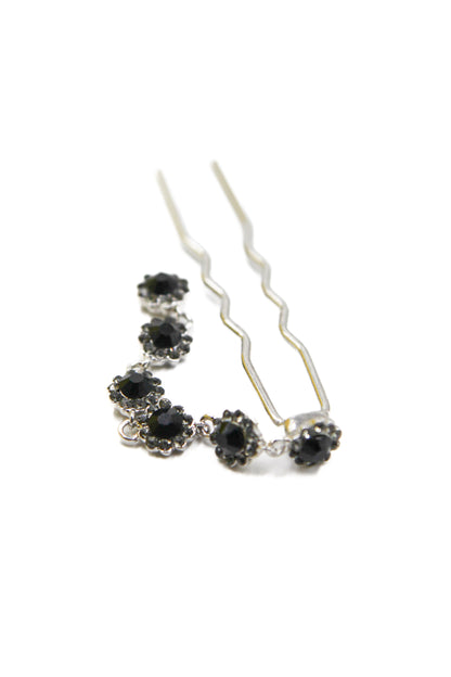 Dangling Black Flower Stick #25