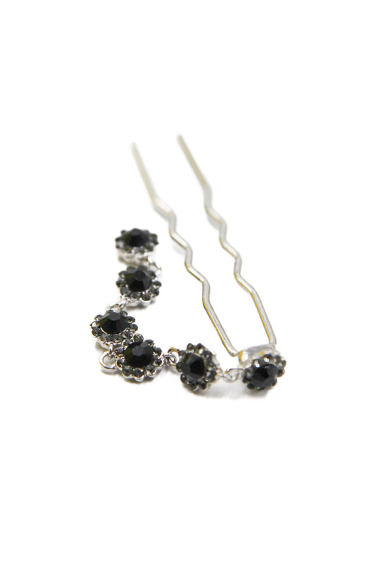 Dangling Black Flower Stick #25
