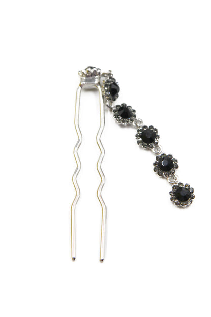 Dangling Black Flower Stick #25
