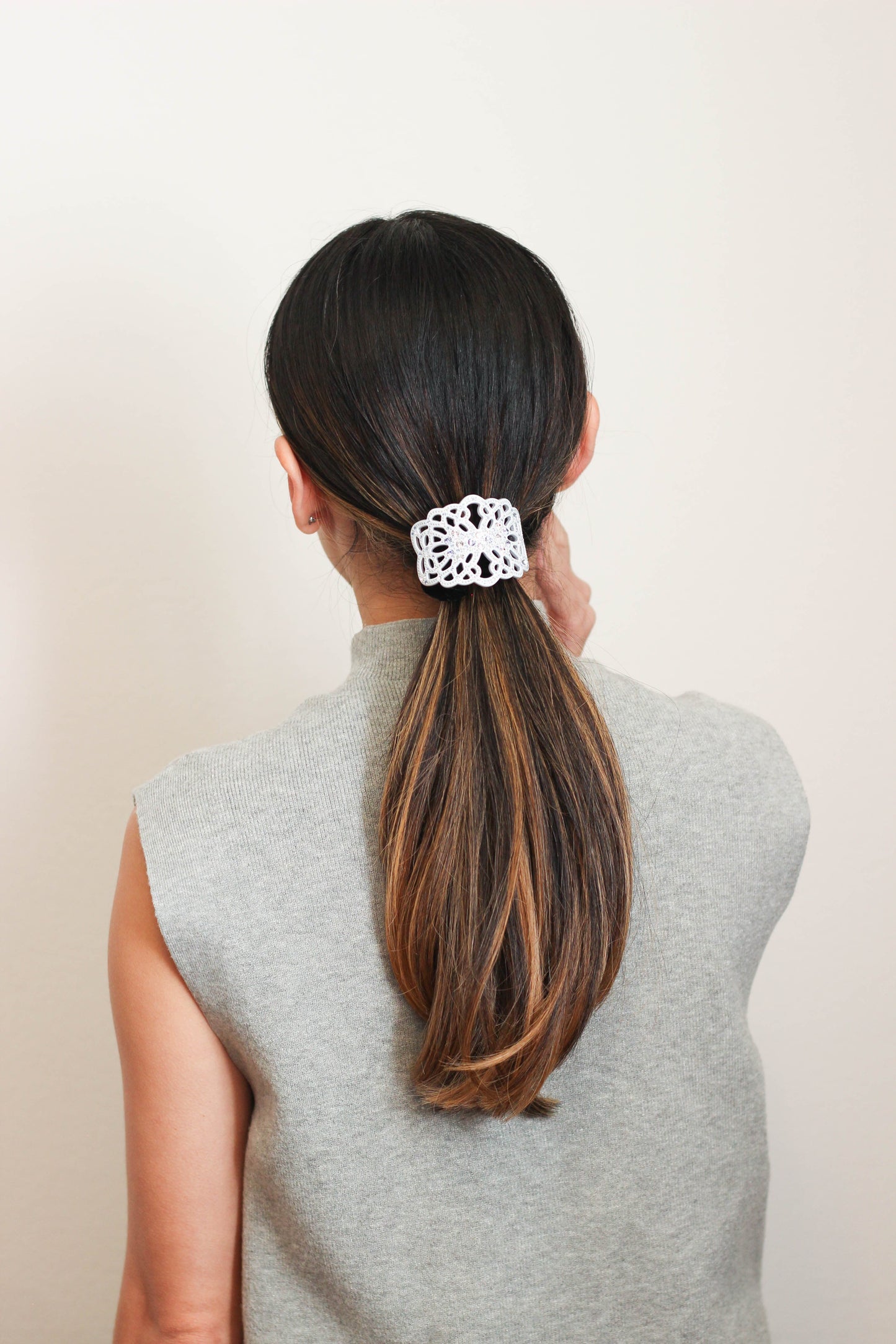 Crystal Decorative ponytail holder scrunchie Hair Accessorie Soho Style