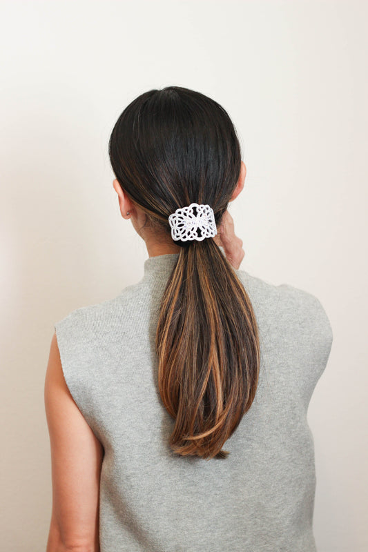 Crystal Decorative ponytail holder scrunchie Hair Accessorie Soho Style
